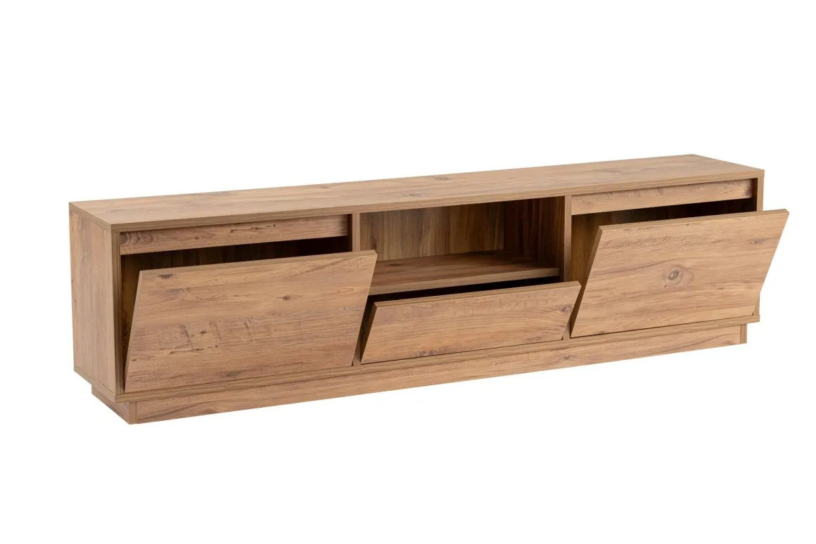 Porta TV pino 160x29x42h cm 3 ante - Morrigan