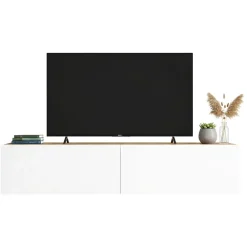 Porta TV quercia e bianco 140x31x29h cm 2 ante - Principi