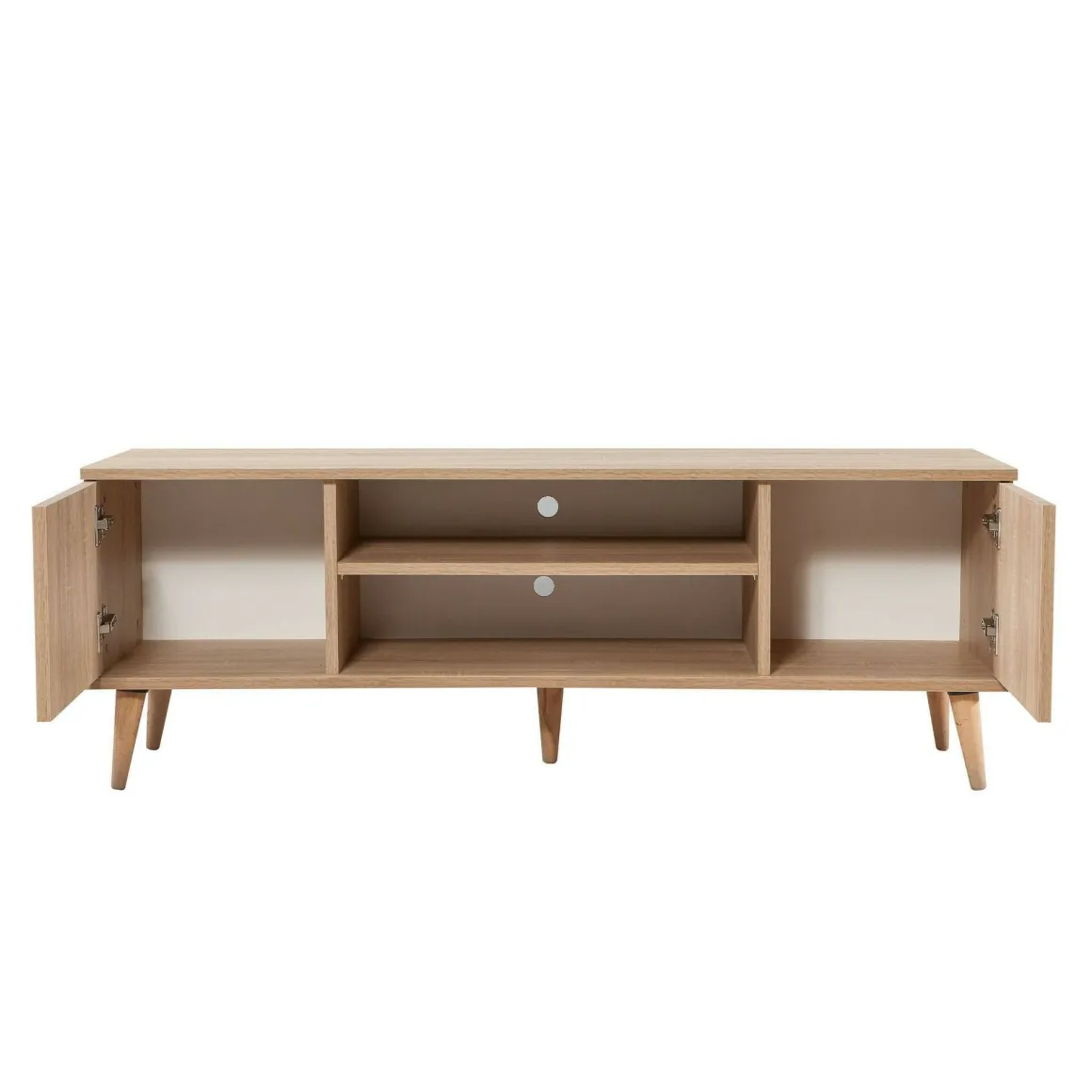 Porta TV quercia e multicolore 140x40x50h cm 2 ante - Enrica