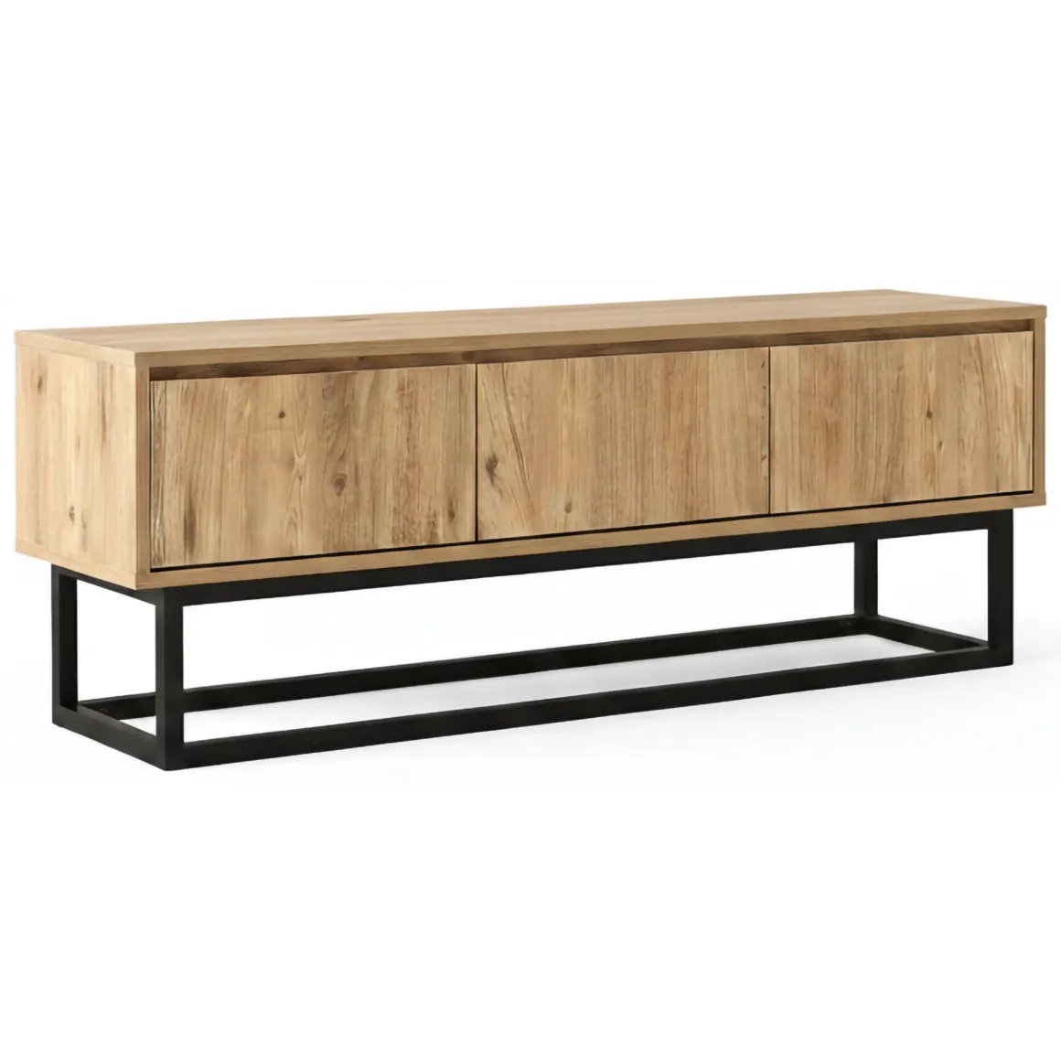Porta TV quercia e nero 140x40x50h cm in legno - Ignazia