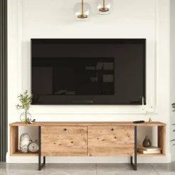 Porta TV quercia 160x40x47h cm 2 ante - Barzana