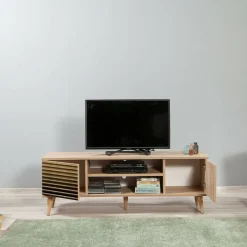 Porta TV quercia 140x40x50h cm 2 ante - Enrica