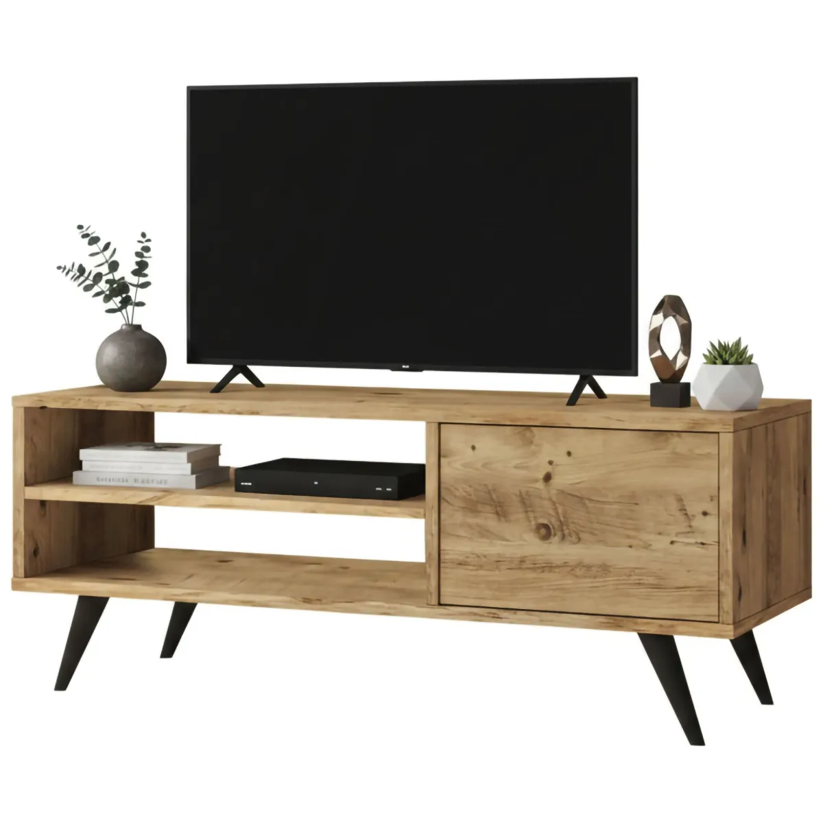 Salotto > Dmora Porta TV quercia 110x40x44h cm 2 ante - Max Marrone Quercia