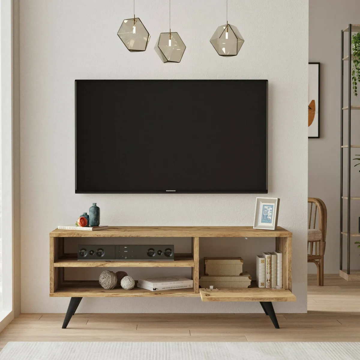 Salotto > Dmora Porta TV quercia 110x40x44h cm 2 ante - Max Marrone Quercia