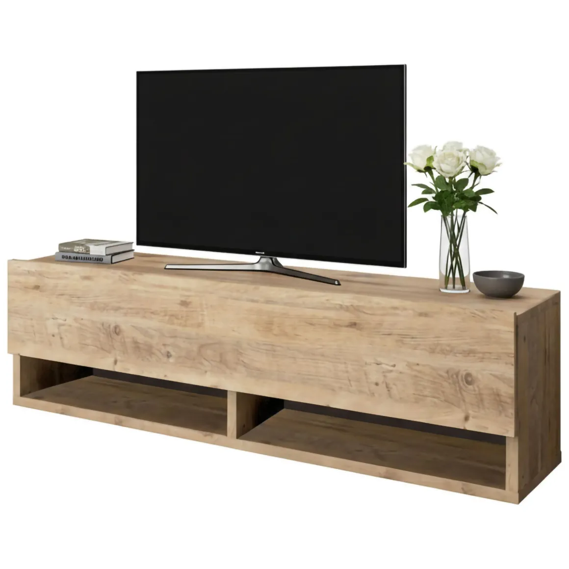 Porta TV quercia 100x31x29h cm in legno - Iva