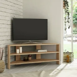 Mobili Porta Tv|Salotto > Dmora Porta TV quercia 130x40x40h cm in legno - Nanauk Marrone Quercia