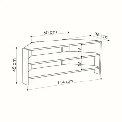 Mobili Porta Tv|Salotto > Dmora Porta TV quercia 130x40x40h cm in legno - Nanauk Marrone Quercia