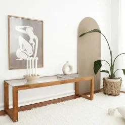 Mobili Porta Tv|Salotto > Dmora Porta TV quercia 130x40x40h cm in legno - Nanauk Marrone Quercia