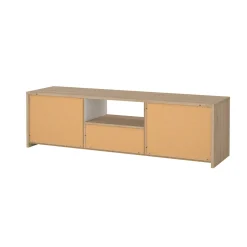 Porta TV rovere e bianco lucido 178x48x51h cm 2 ante e 1 cassetto - Ambivere