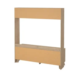 Mobili Porta Tv > Dmora Porta TV rovere e bianco 158x48x180h cm 2 ante - Nicosia Bianco, Marrone Rovere
