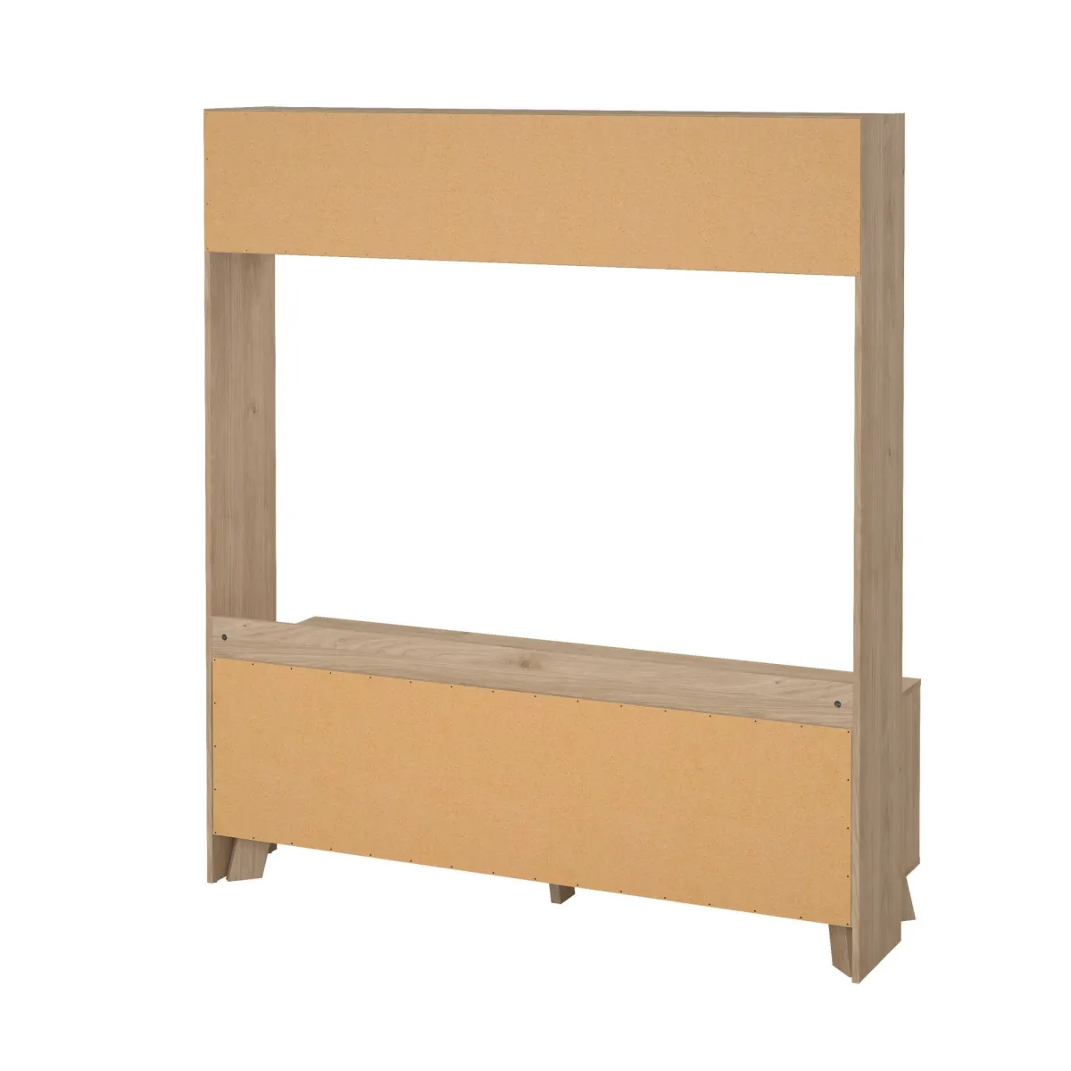Mobili Porta Tv > Dmora Porta TV rovere e bianco 158x48x180h cm 2 ante - Nicosia Bianco, Marrone Rovere