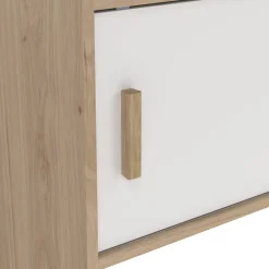 Mobili Porta Tv > Dmora Porta TV rovere e bianco 158x48x180h cm 2 ante - Nicosia Bianco, Marrone Rovere