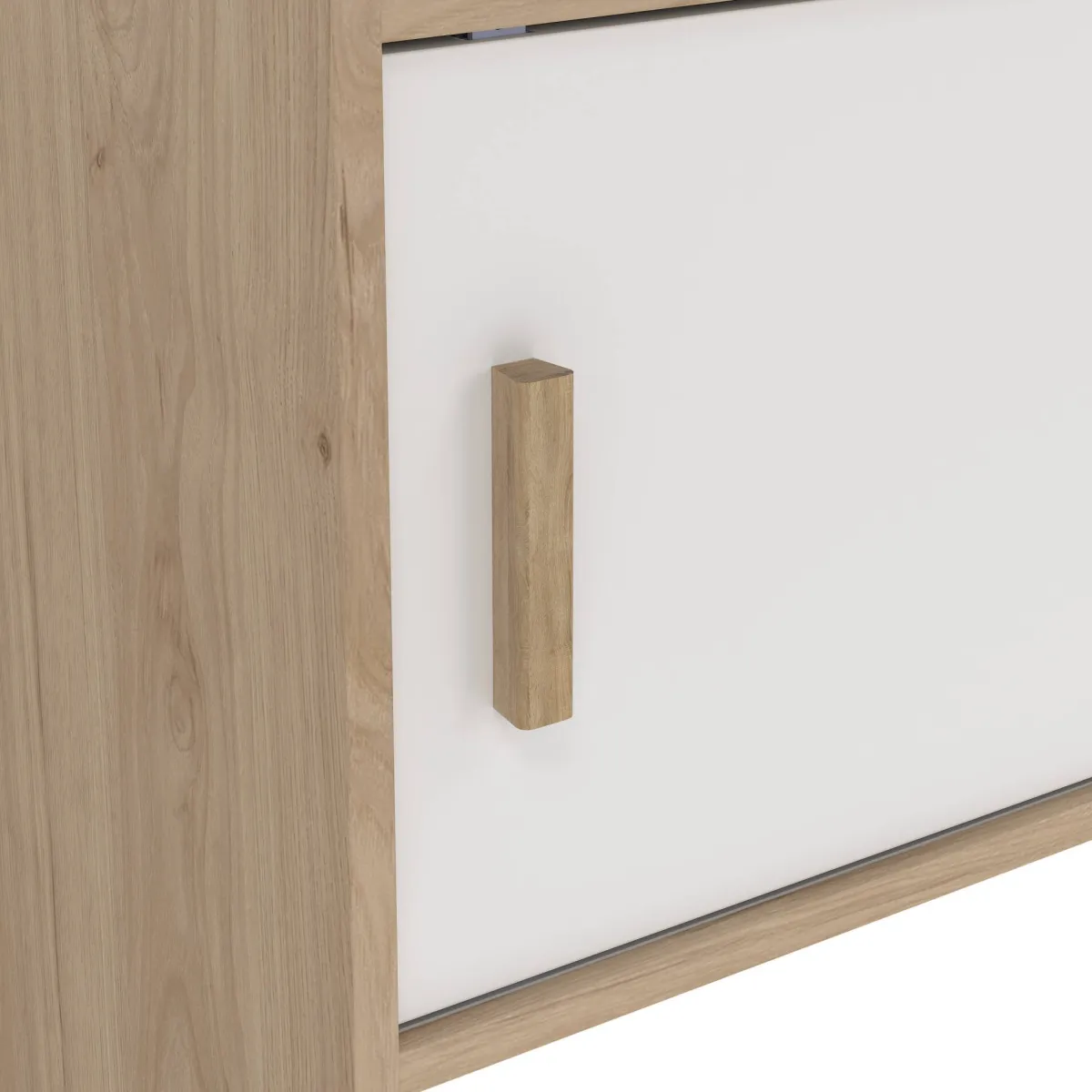 Mobili Porta Tv > Dmora Porta TV rovere e bianco 158x48x180h cm 2 ante - Nicosia Bianco, Marrone Rovere