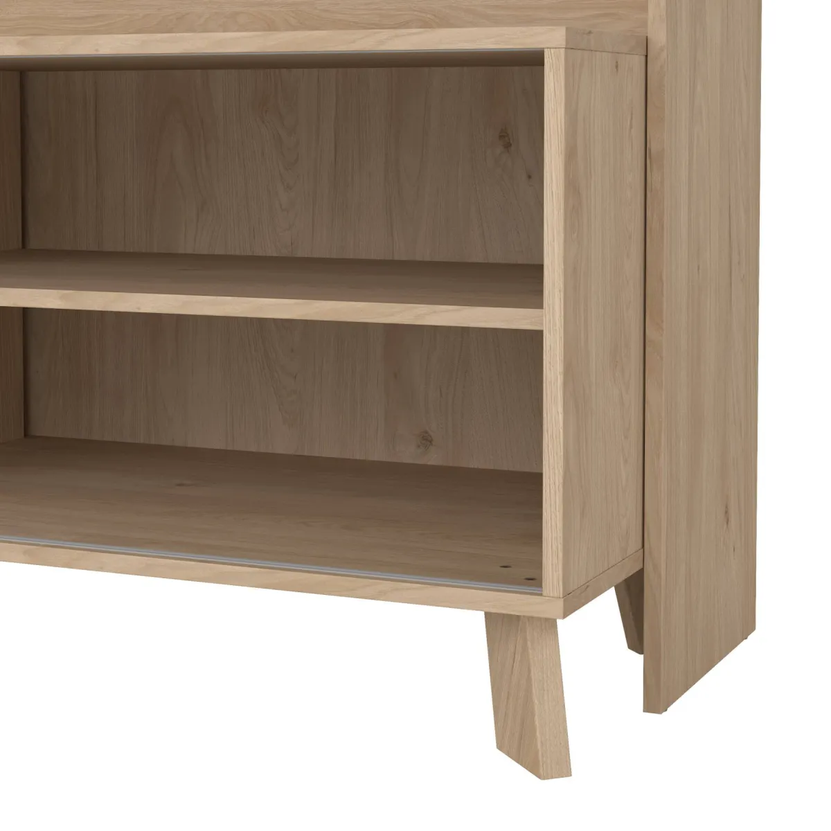 Mobili Porta Tv > Dmora Porta TV rovere e bianco 158x48x180h cm 2 ante - Nicosia Bianco, Marrone Rovere