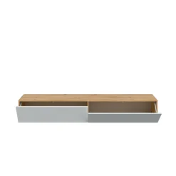 Porta TV rovere nodi e bianco 180x34x28h cm 2 ante - Senectus