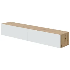 Porta TV rovere nodi e bianco 180x34x28h cm 2 ante - Senectus