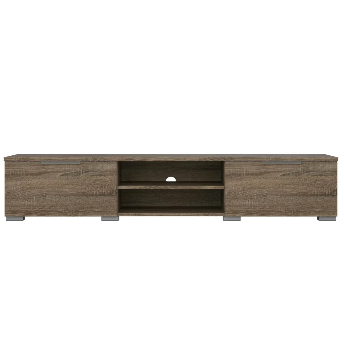 Mobili Porta Tv > Dmora Porta TV rovere 172x39x33h cm 3 ante - Ammiro Marrone Rovere