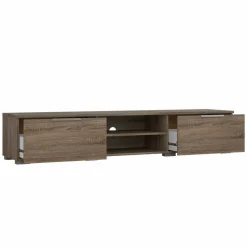 Mobili Porta Tv > Dmora Porta TV rovere 172x39x33h cm 3 ante - Ammiro Marrone Rovere