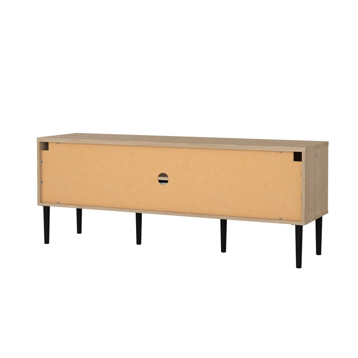 Mobili Porta Tv > Dmora Porta TV rovere 147x39x56h cm 2 ante e 1 cassetto - elie Marrone Rovere