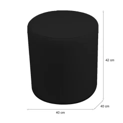 Pouf > Dmora Pouf cilindrico 40x40x42h cm - Lisboa Nero