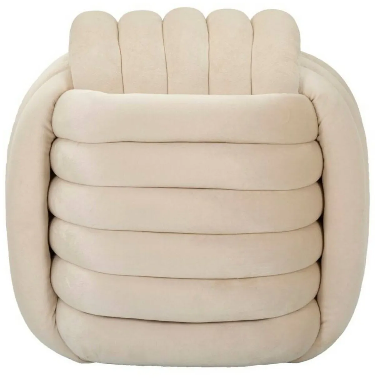 Pouf > Dmora Pouf cubico crema 45x45x45h cm - Bozzente Bianco Crema
