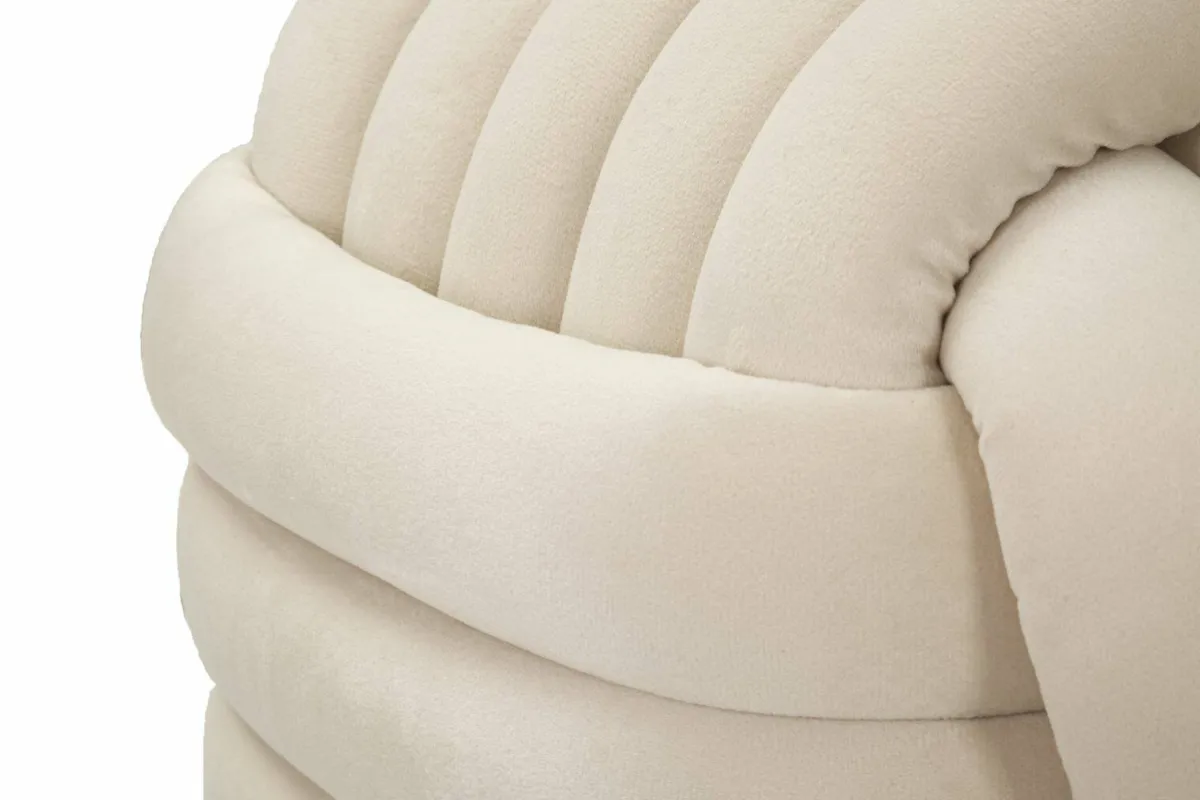 Pouf > Dmora Pouf cubico crema 45x45x45h cm - Bozzente Bianco Crema