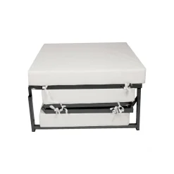 Pouf cubico grigio 78x78x45h cm - letto Arno