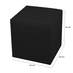 Pouf cubico nero 40x40x42h cm - Accumoli