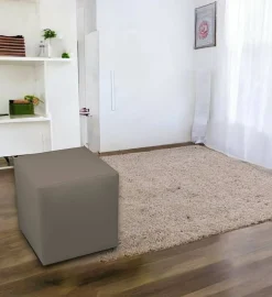 Pouf cubico tortora 40x40x42h cm - Accumoli