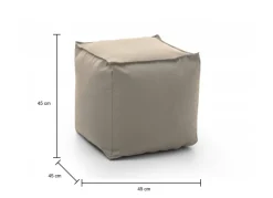 Salotto|Pouf > Dmora Pouf imbottito 45x45x45h cm - Aron Beige