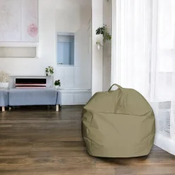Pouf imbottito beige 65x65x50h cm - Ascia