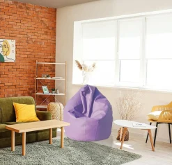 Pouf imbottito lilla 70x70x110h cm - Azelia