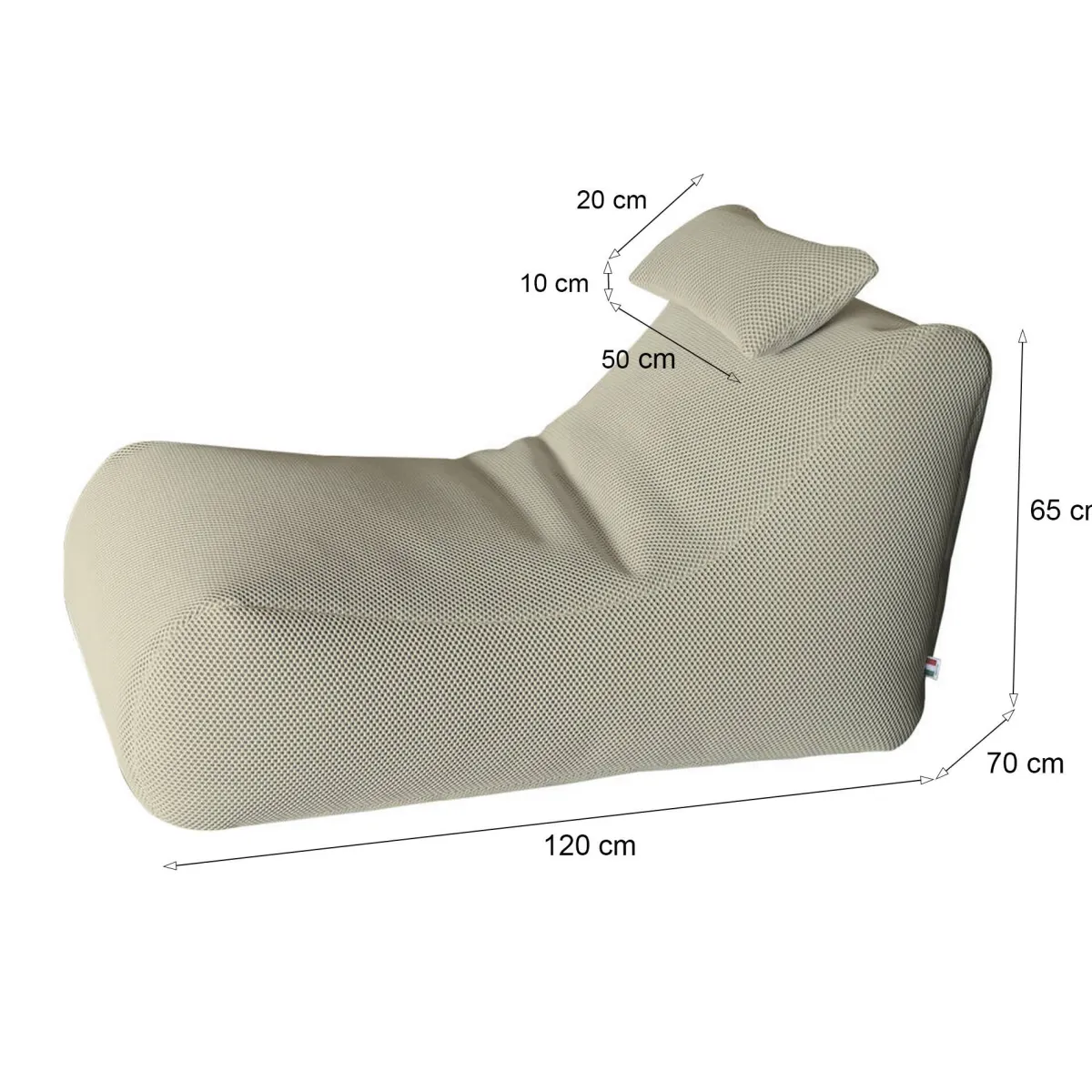 Pouf > Dmora Pouf irregolare 70x120x65h cm - ??hck Beige