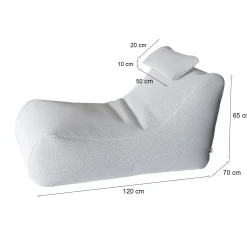 Pouf irregolare bianco 70x120x65h cm - ??hck