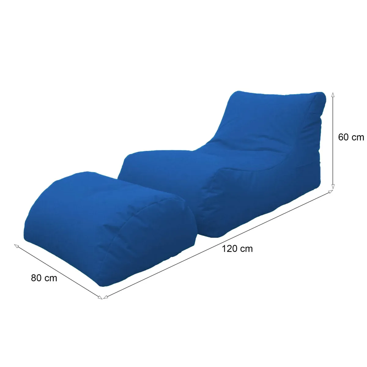 Pouf > Dmora Pouf irregolare 120x80x60h cm - Alton Blu