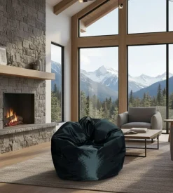 Pouf moderno nero 65x65x50h cm - Ascia