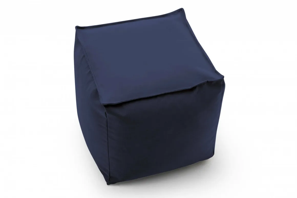 Pouf quadrato blu 45x45x45h cm - Aron
