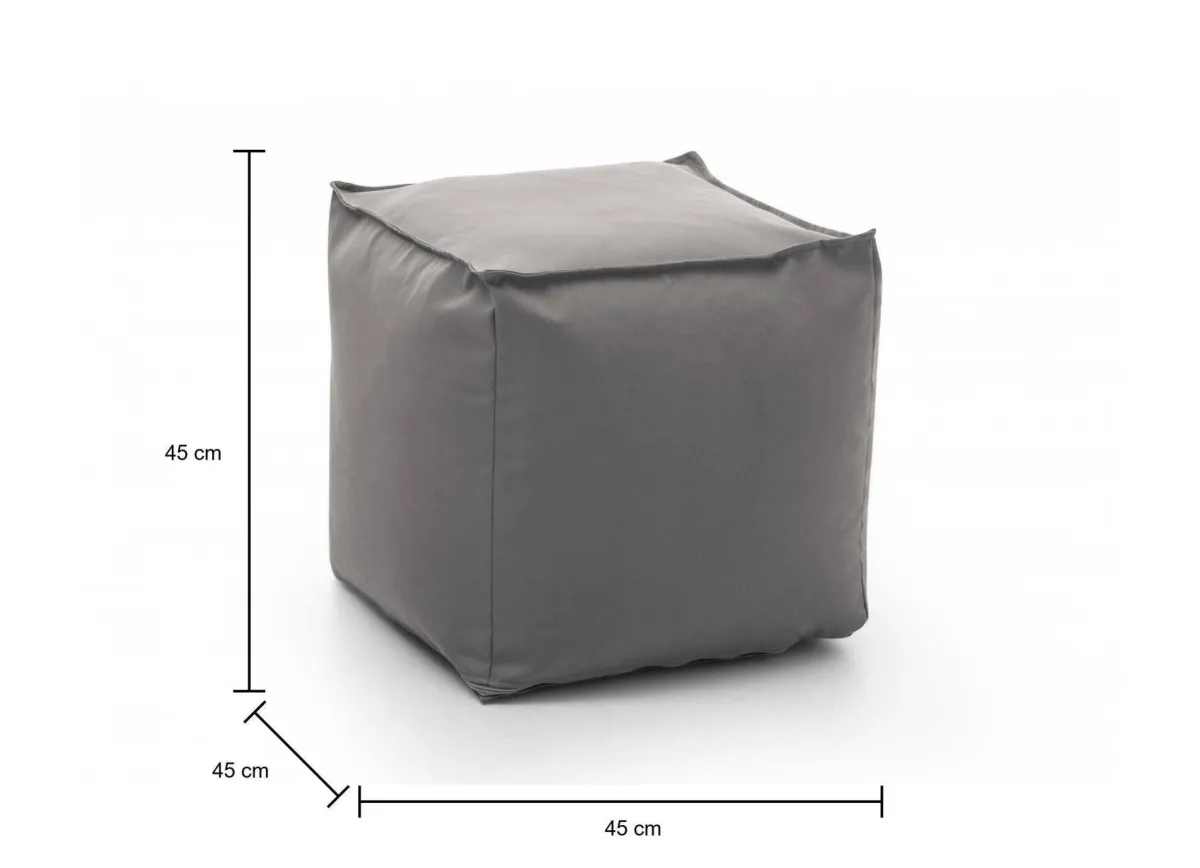 Salotto|Pouf > Dmora Pouf quadrato 45x45x45h cm - Aron Grigio