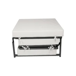 Pouf > Dmora Pouf quadrato 78x78x45h cm - letto Arno Nero