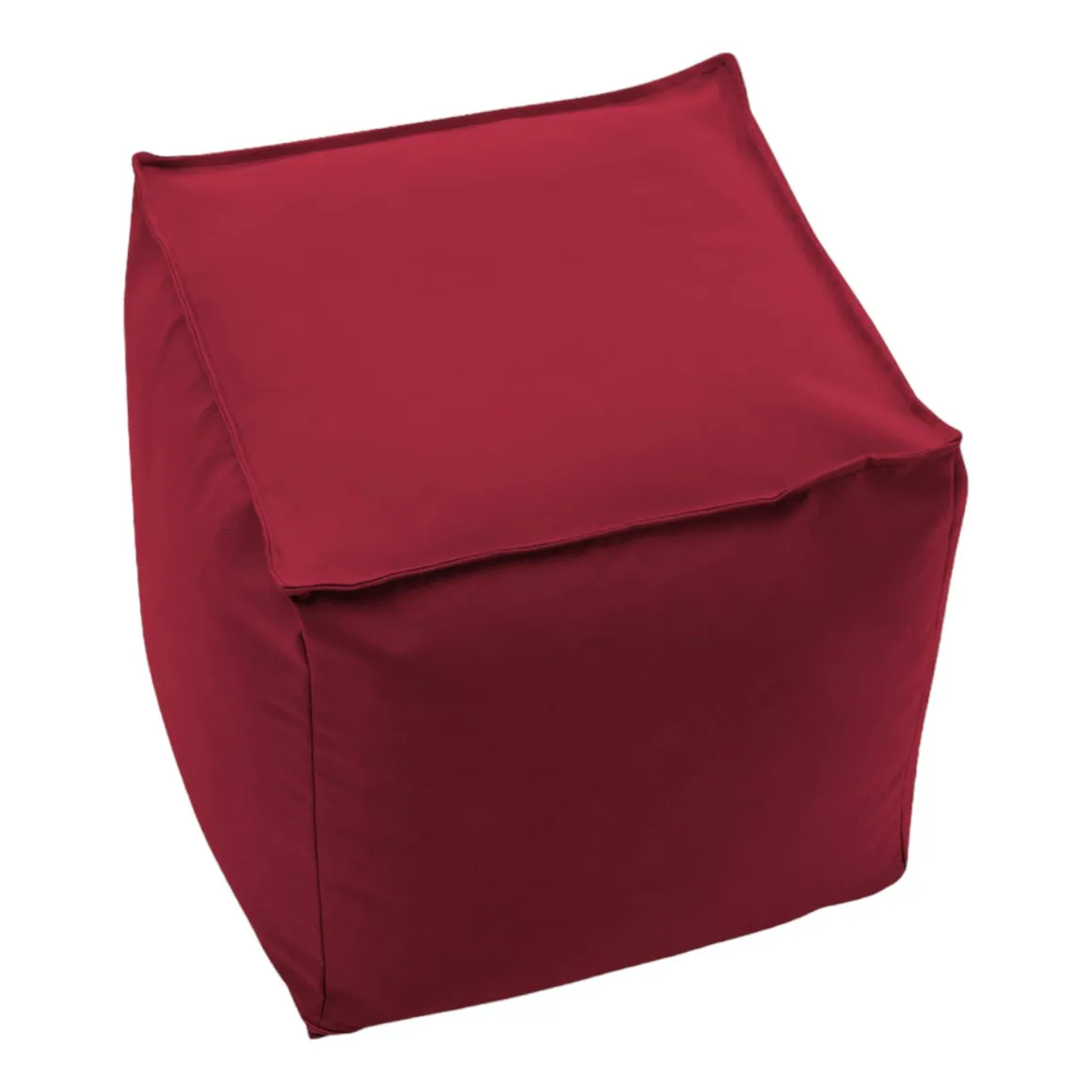 Pouf quadrato rosso 45x45x45h cm - Aron