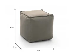 Salotto|Pouf > Dmora Pouf quadrato tortora 45x45x45h cm - Aron Grigio Tortora