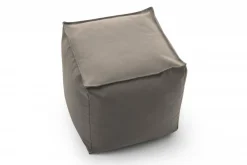 Salotto|Pouf > Dmora Pouf quadrato tortora 45x45x45h cm - Aron Grigio Tortora