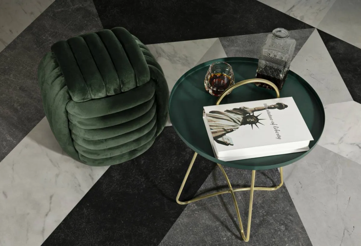Pouf > Dmora Pouf quadrato 45x45x45h cm - Bozzente Verde