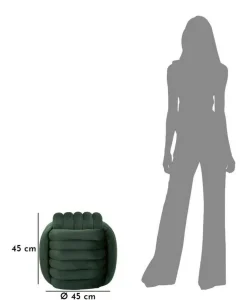 Pouf > Dmora Pouf quadrato 45x45x45h cm - Bozzente Verde