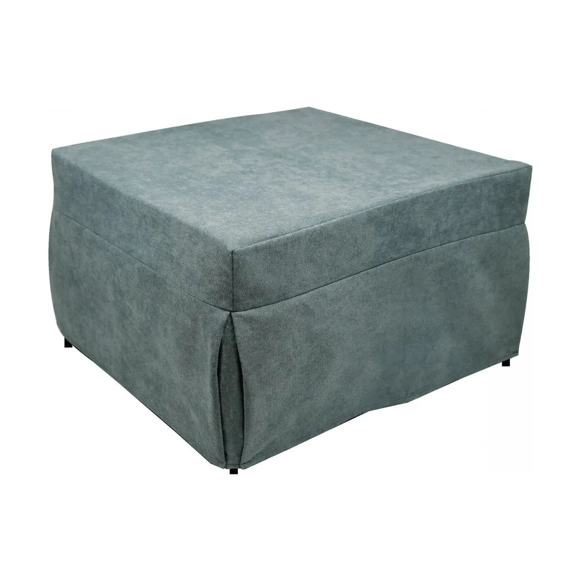 Pouf rettangolare azzurro 78x78x45h cm - letto Arno
