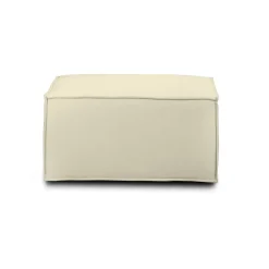 Pouf rettangolare beige 80x70x43h cm - Avolasca
