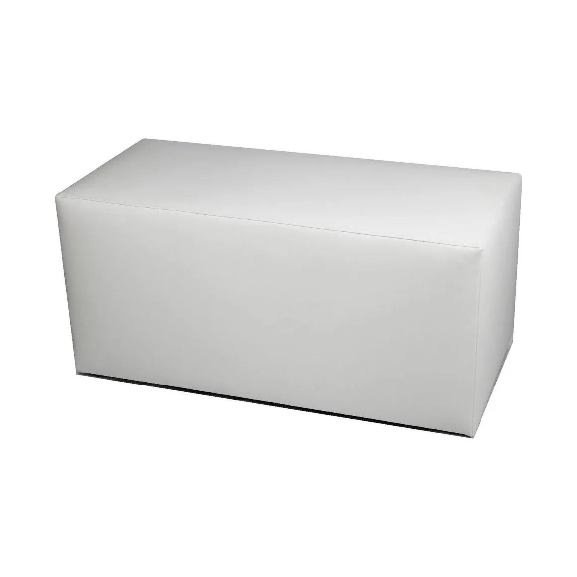 Pouf rettangolare bianco 90x40x42h cm - Bucuresti