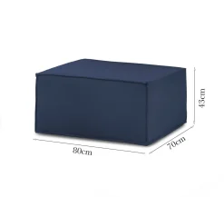 Pouf rettangolare blu 80x70x43h cm - Avolasca