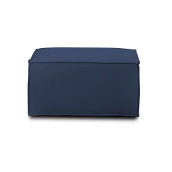 Pouf rettangolare blu 80x70x43h cm - Avolasca