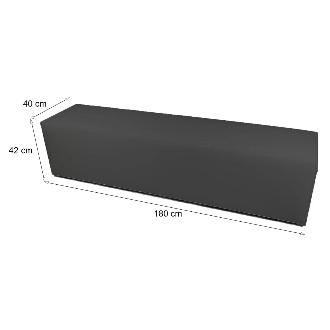 Salotto|Pouf > Dmora Pouf rettangolare 80x70x43h cm - Avolasca Grigio